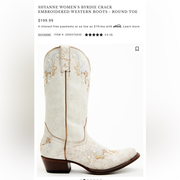 Shyanne Byrdie Crack Embroidered Western Boots - Picture 1 of 13